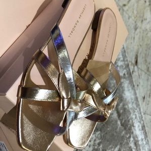 Loeffler Randall rose gold and silver flats